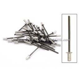 Kit de 35 rivets alu étanches tête chanfreinée pour baguettes de sol 